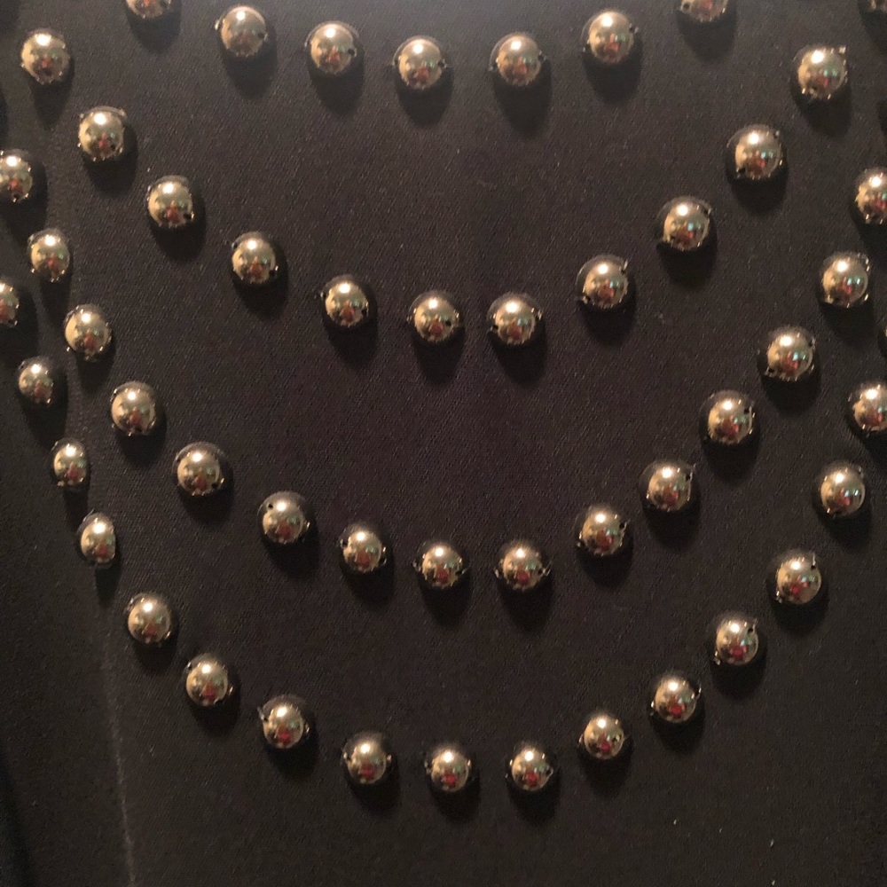 Elegant, black Evan Picone dress with beaded front.